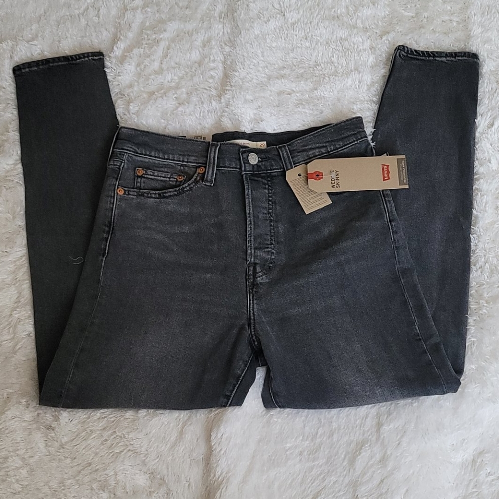 Levi's Button Fly Wedgie Skinny Denim Jeans - Picture 4 of 12